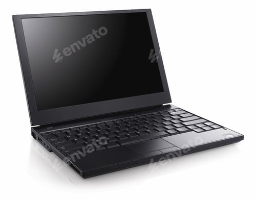 Preview: Modern black laptop with blank screen