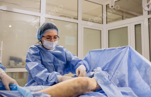 Preview: doctor t in the operating room for surgical venous vascular surgery clinic.