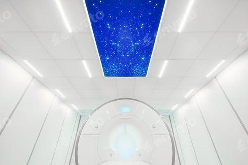 Preview: MRI - Magnetic resonance imaging scan device. MRI scaner room