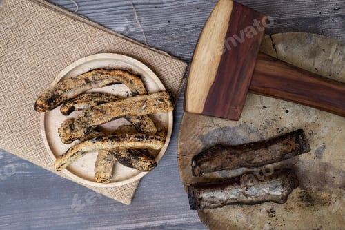 Preview: Slice buffalo buff grilled for food