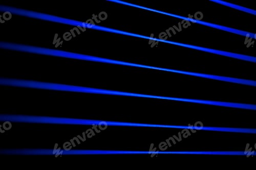 Preview: Thin blue lines slice a black field. Laser lines.