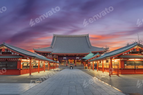 Preview: Tokyo, Japan at Sensoji Temple at Dawn