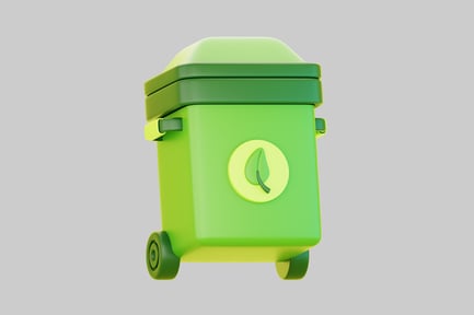 Aperçu: Poubelle sur roues avec Logo de recyclage