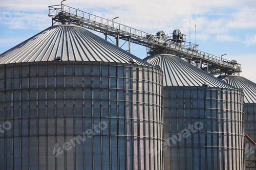 Preview: Building for storage and drying of grain crops. Agricultural Silo.