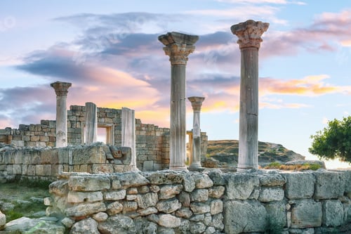 Preview: Fantastic sunset over ruins of the Basilica in ancient city Chersonese