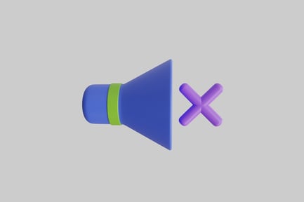 Preview: Cartoon mute button icon