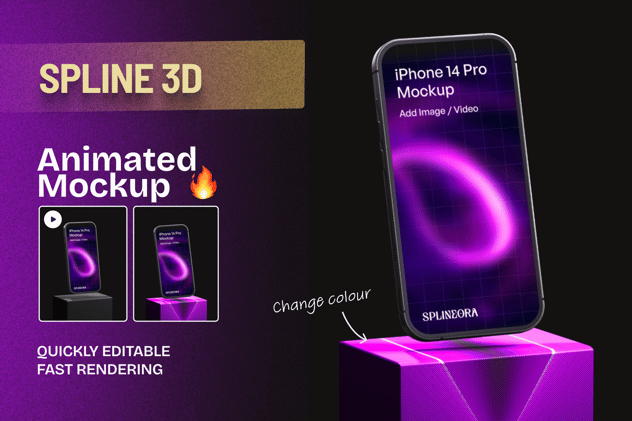 Tablet on Rock Animated Mockup 3D, Incl. android & demonstration - Envato
