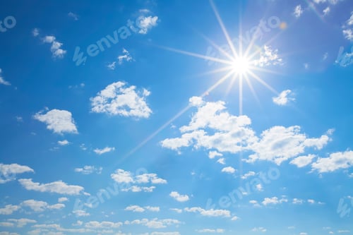 Preview: The sun in blue sky.