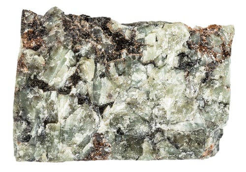 Preview: raw khibinite mineral isolated on white