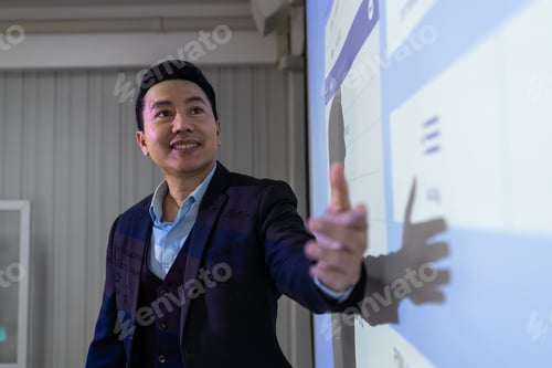 Preview: Professional diverse business people having collaboration team meeting, research strategy in company