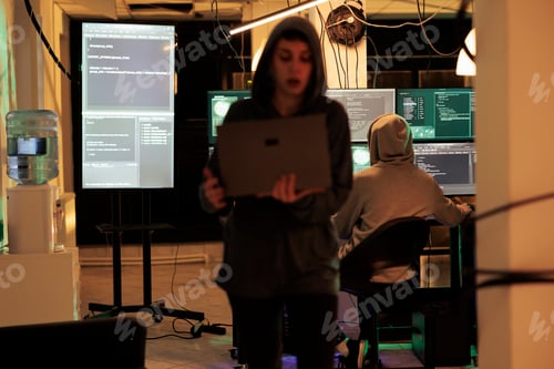 Preview: Hackers team using computers to plant virus and hack network system
