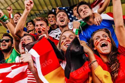 Preview: Supporters from Multiple Countries at Stadium All Together