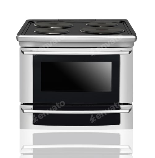 Preview: Electric oven isolated on white background