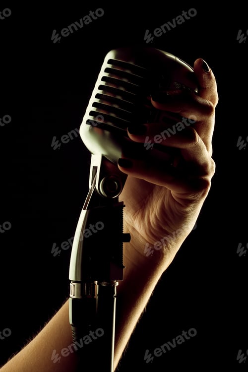 Preview: audio microphone retro style