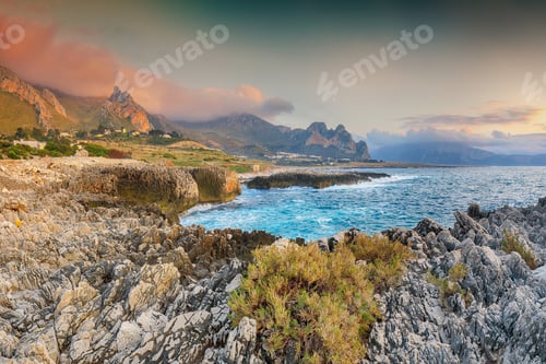 Preview: Fabulous evening seascape of Isolidda Beach near San Vito cape.