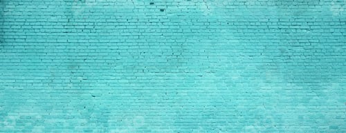 Preview: The texture of the brick wall of many rows of bricks painted in cyan color