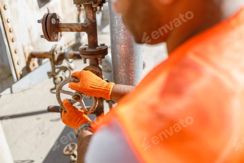 Preview: Skillful multiethnic engineer working at construction plant