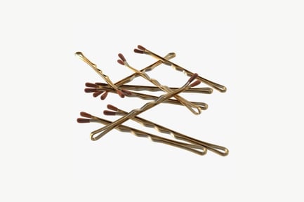 Preview: Zigzag arrangement of six gold hairpins