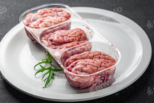 Preview: pork brain raw edible offal meat fresh food tasty eating cooking appetizer meal food snack
