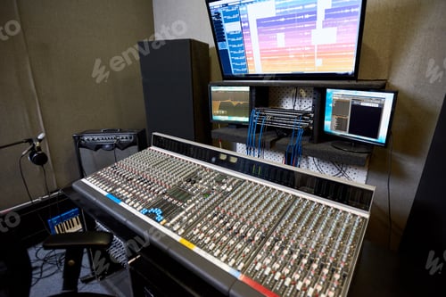 Preview: Big electronic console in studio