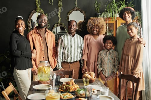 Preview: African big family at home party