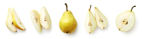 Preview: Fresh pear isolated on white background