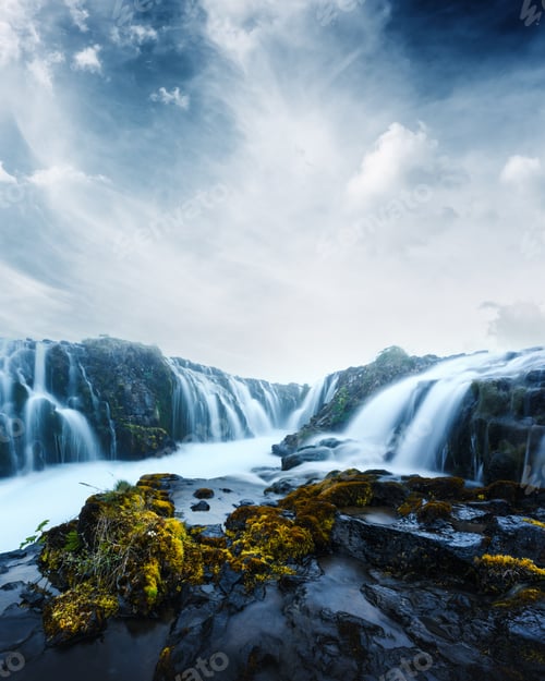 Preview: Bruarfoss waterfall in summer time