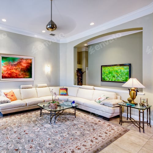 Interior view of a luxury living room