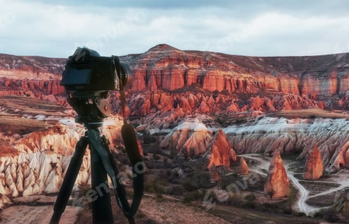 Preview: Beautiful sunset over the canyon in Cappadocia