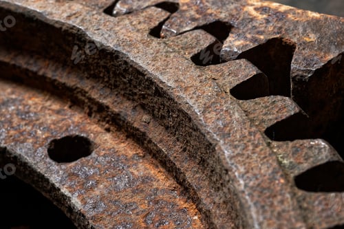 Preview: Old and rusty cogwheels