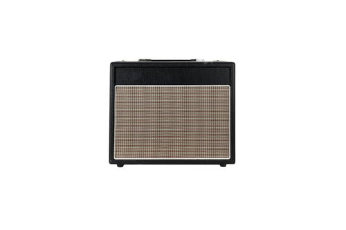 Preview: black guitar amplifier isolated on white background