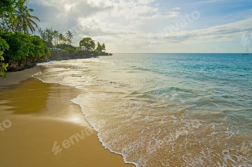Preview: Idyllic beach and sea, Pigeon Point, Tobago