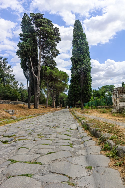 Preview: Vertical panorama of the Appian Way, Rome