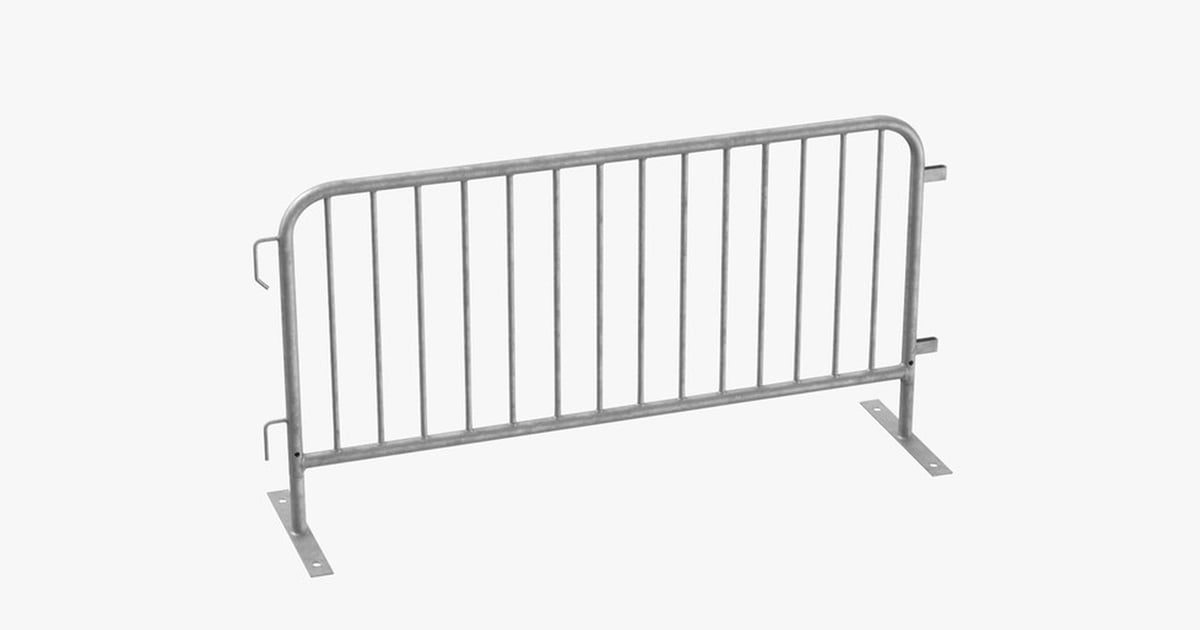 Galvanized Metal Safety Barrier - Clean Urban Design 3D, Incl. barrier ...