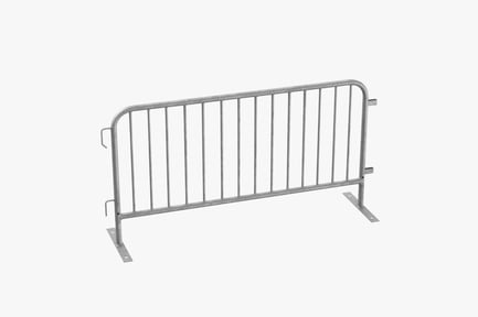 Preview: Galvanized Metal Safety Barrier - Clean Urban Design