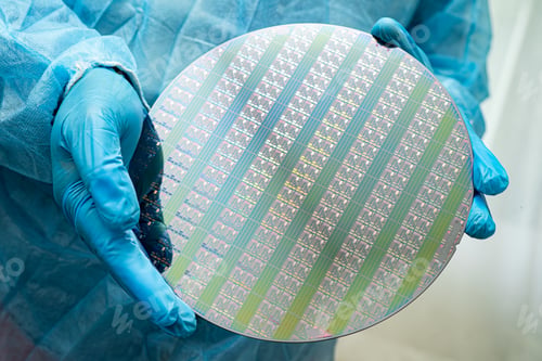 Preview: Silicon wafer for manufacturing semiconductor of integrated circuit.
