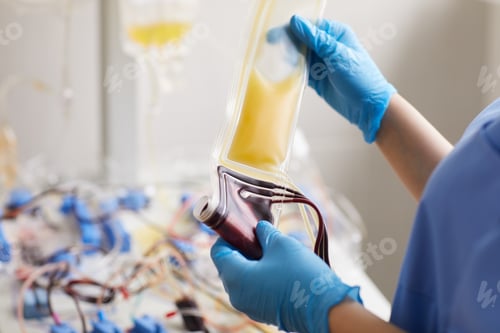 Preview: Dropper with medicine and blood samples