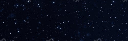 Preview: Panoramic starry night sky. Galaxy space background. Glowing stars in space.
