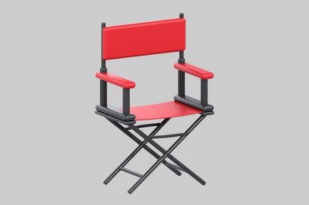 Preview: Red director's chair folding