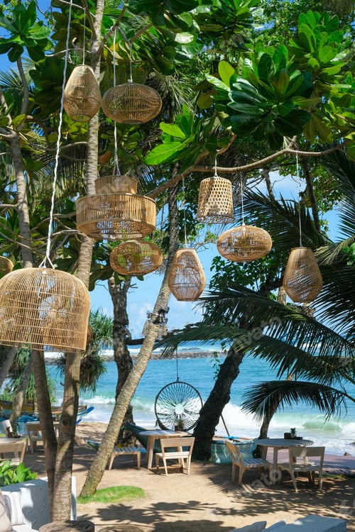 Preview: Travel. Retrit travel.Travelers woman coast ocean tropical island.wellness Solitude,wildlife,mental