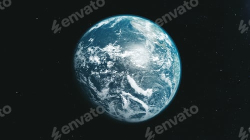 Preview: Planet Earth in Space with Starry Background