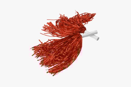Preview: Pair of Red Cheerleading Pom Poms