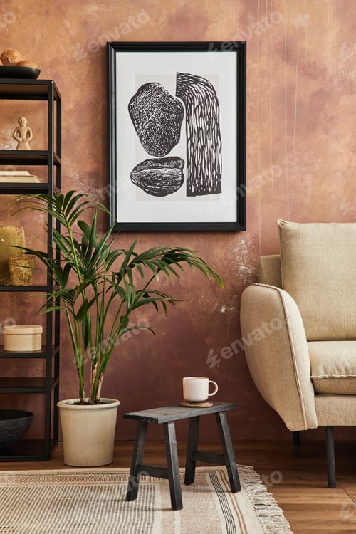 Preview: Stylish composition of modern living room interior