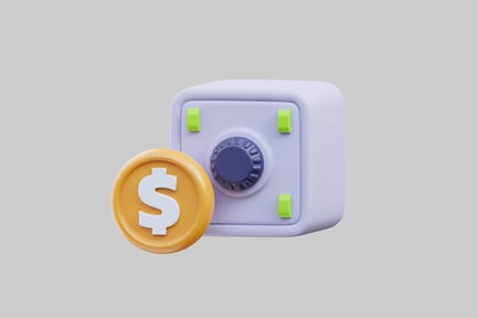 Preview: Safe box with dollar coin