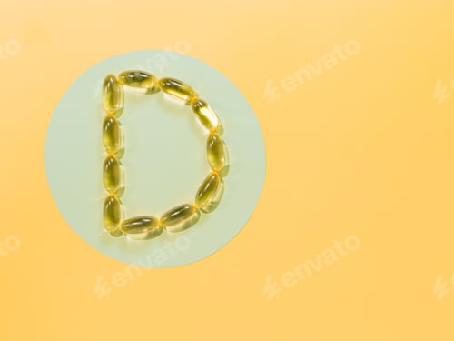 Preview: Vitamin D3 capsules in letter D shape