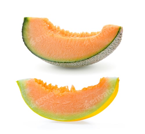 Preview: melon on white background