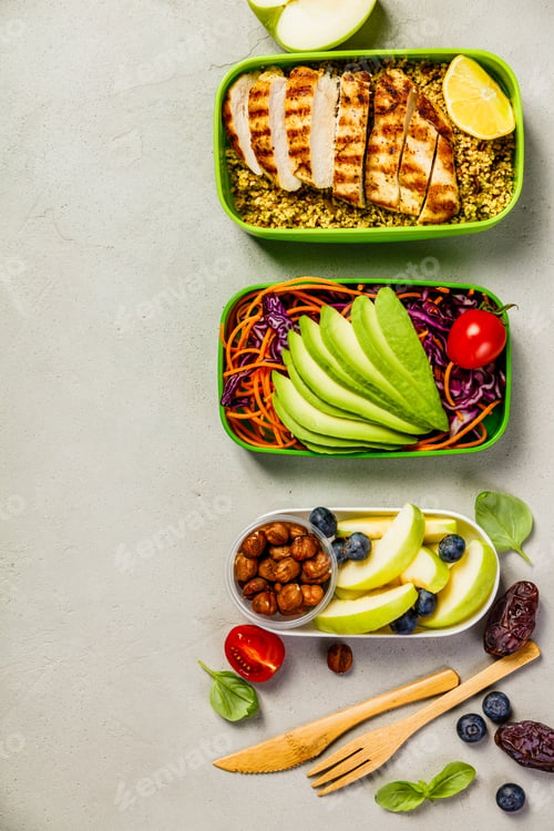 Preview: Healthy lunch in boxes