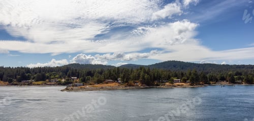 Preview: View of Beautiful Gulf Islands during a sunny day