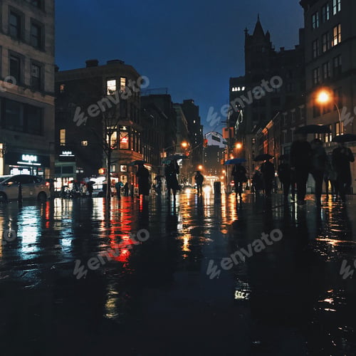 Preview: Walking in the rain and night