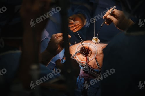 Preview: Surgeons Performing Delicate Operation in Operating Room
